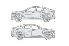 Car mat badge for BMW X6 G06 2019+