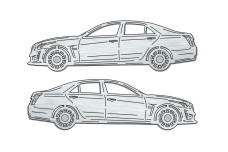 Car mat badge for Cadillac CTS III 2014+ Car mat badge for Cadillac CTS III 2014+