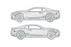 Car mat badge for Chevrolet Camaro V 2009-2015