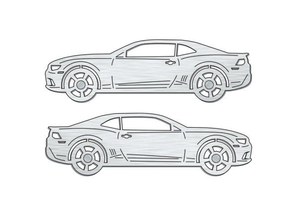 Car mat badge for Chevrolet Camaro V 2009-2015