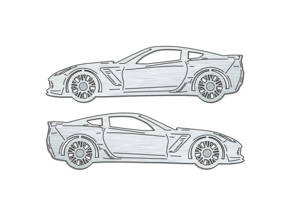 Car mat badge for Chevrolet Corvette VII 2014-2019