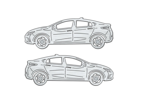 Car mat badge for Chevrolet Volt II 2016-2019