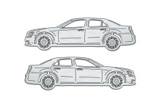 Car mat badge for Chrysler 300C II 2011+