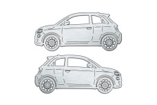 Car mat badge for Fiat 500 2020+