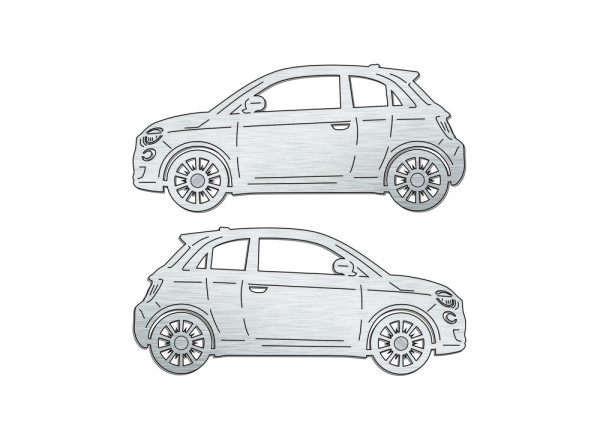 Car mat badge for Fiat 500 2020+