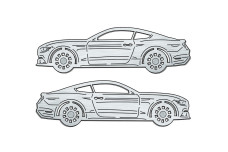 Car mat badge for Ford Mustang VI 2015-2023