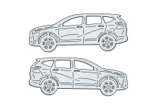 Car mat badge for Honda CR-V V 2017-2023 Car mat badge for Honda CR-V V 2017-2023