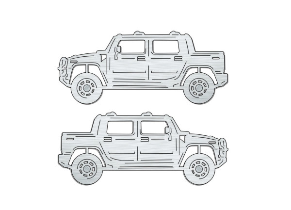 Car mat badge for Hummer H2 SUT 2002-2009