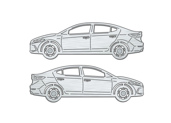 Car mat badge for Hyundai Elantra VI AD 2016-2020