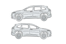 Car mat badge for Jeep Cherokee KL 2014+