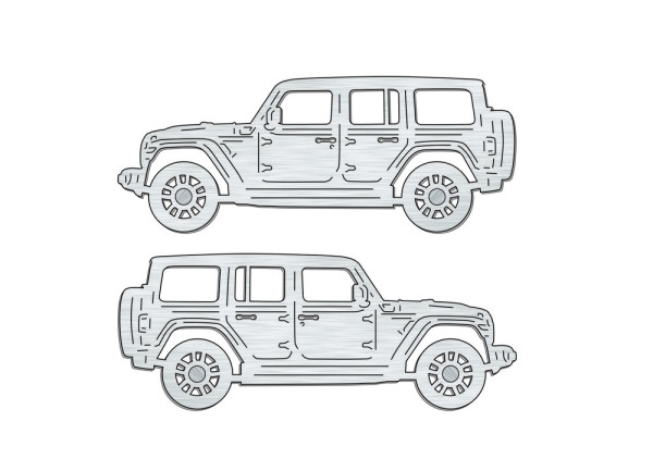 Car mat badge for Jeep Wrangler JL 2018+