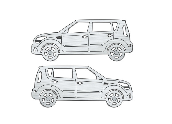 Car mat badge for KIA Soul I 2008-2013