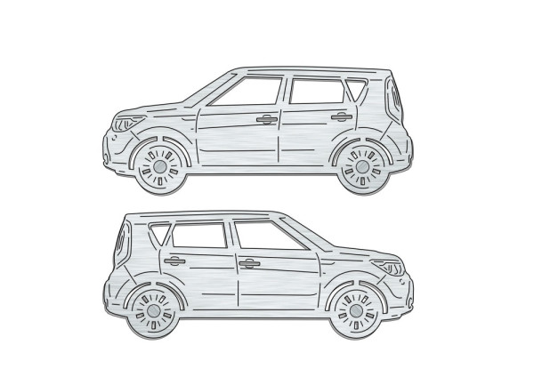 Car mat badge for KIA Soul II 2013-2019