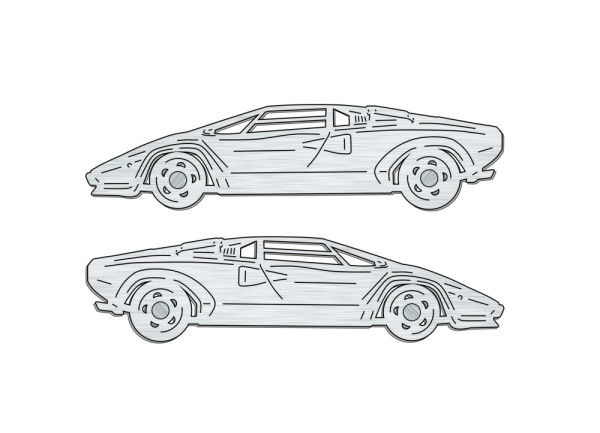 Car mat badge for Lamborghini Countach 1974-1990