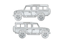 Car mat badge for Land Rover Defender I 1983-2016