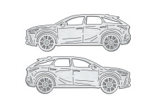 Car mat badge for Lexus RX V 2023+