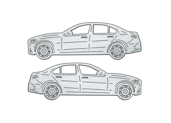 Car mat badge for Mercedes C-Class W206 2021+