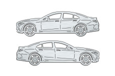 Car mat badge for Mercedes CLS-Class III (C257) 2017+