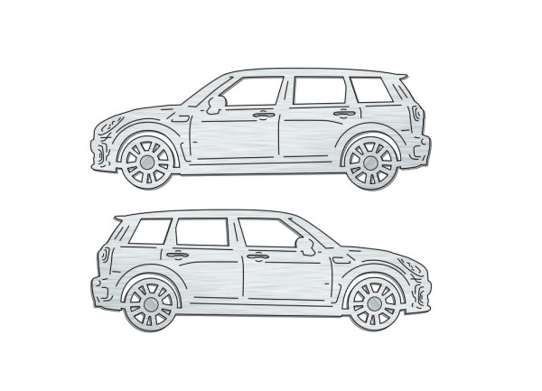 Car mat badge for Mini Clubman II 2015+