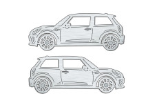 Car mat badge for MINI Cooper III 2013+
