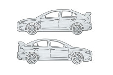 Car mat badge for Mitsubishi Lancer Evolution X 2007-2015