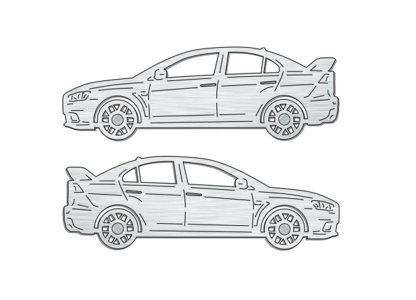Car mat badge for Mitsubishi Lancer Evolution X 2007-2015