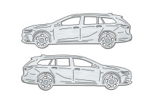 Car mat badge for Opel Insignia II Tourer 2017+