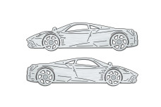 Car mat badge for Pagani Huayra 2011-2018