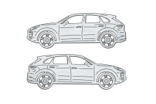 Car mat badge for Porsche Cayenne III 2017+