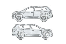 Car mat badge for Renault Koleos II 2016+