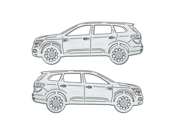 Car mat badge for Renault Koleos II 2016+