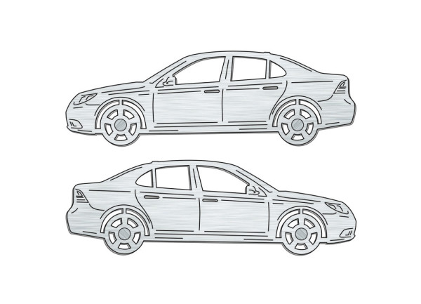 Car mat badge for Saab 9-3 II 2002-2014
