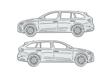 Car mat badge for Skoda Octavia IV (A8) Universal 2020+