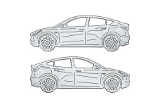 Car mat badge for Tesla Model Y 2020+