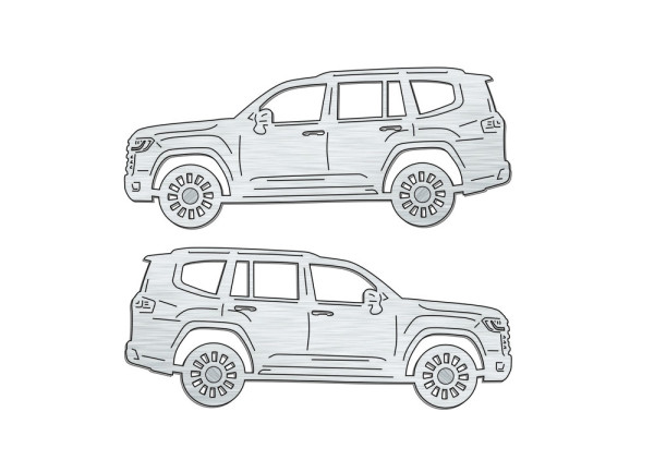 Car mat badge for Toyota LC 300 2021+