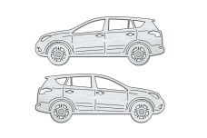 Car mat badge for Toyota Rav4 IV 2012-2019