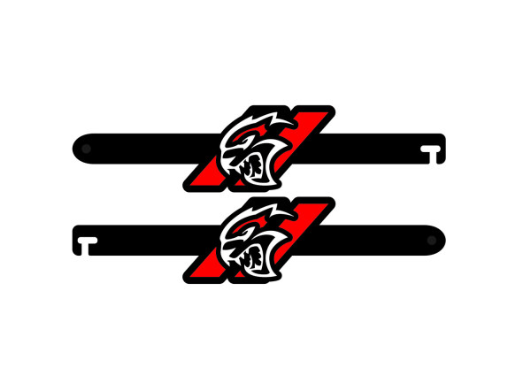 Door props with logo Hellcat Dodge Door props with logo Hellcat Dodge