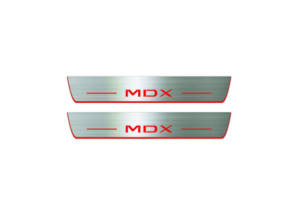 Door sills for Acura MDX III 2013-2021 with logo MDX (front doors) Door sills for Acura MDX III 2013-2021 with logo MDX (front doors)