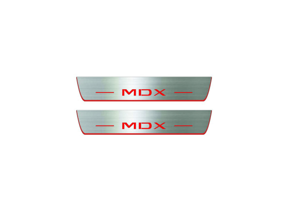 Door sills for Acura MDX III 2013-2021 with logo MDX (rear doors) Door sills for Acura MDX III 2013-2021 with logo MDX (rear doors)