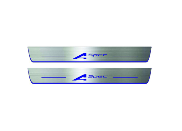 Door sills for Acura TLX II 2020+ with logo A-Spec (front doors) Door sills for Acura TLX II 2020+ with logo A-Spec (front doors)