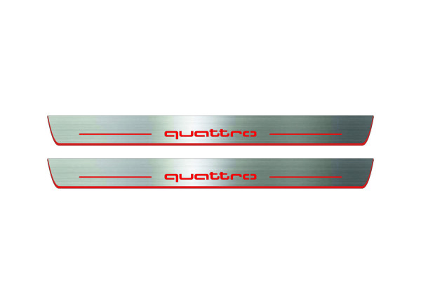 Door sills for Audi A4 B8 2007-2016 with logo Quattro (front doors) Door sills for Audi A4 B8 2007-2016 with logo Quattro (front doors)