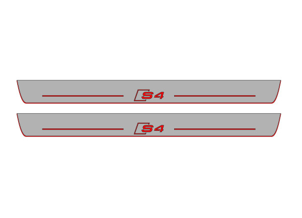 Door sills for Audi A4 B8 2007-2016 with logo S4 (front doors)