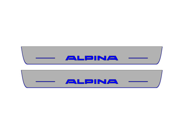 Door sills for BMW 3 F30 2012-2018 with logo Alpina (front doors)