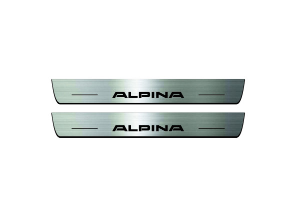 Door sills for BMW 3 F30 2012-2018 with logo Alpina (front doors) Door sills for BMW 3 F30 2012-2018 with logo Alpina (front doors)