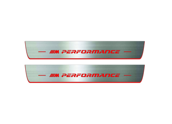 Door sills for BMW 5 G60 2023+ with logo M Performance (front doors) Door sills for BMW 5 G60 2023+ with logo M Performance (front doors)