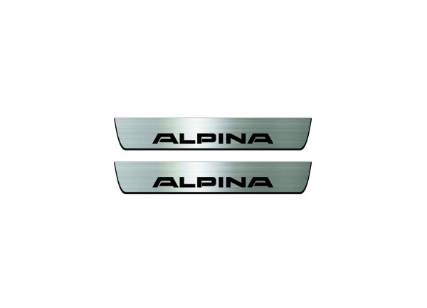 Door sills for BMW 5 E34 1987-1996 with logo Alpina (rear doors) Door sills for BMW 5 E34 1987-1996 with logo Alpina (rear doors)