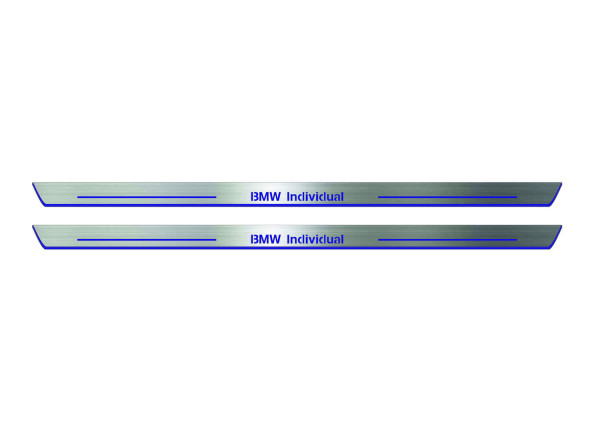 Door sills for BMW X5 E53 1999-2006 with logo BMW Individual (front doors) Door sills for BMW X5 E53 1999-2006 with logo BMW Individual (front doors)