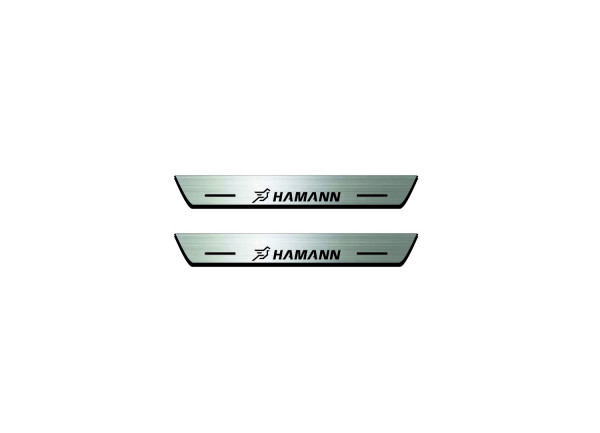 Door sills for BMW X5 E53 1999-2006 with logo Hamann (rear doors) Door sills for BMW X5 E53 1999-2006 with logo Hamann (rear doors)