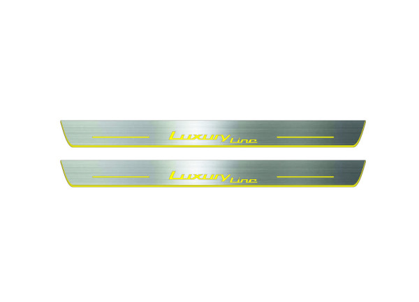 Door sills for BMW X5 E70 2006-2013 with logo Luxury Line (front doors) Door sills for BMW X5 E70 2006-2013 with logo Luxury Line (front doors)
