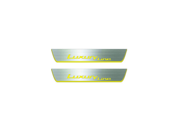 Door sills for BMW X5 E70 2006-2013 with logo Luxury Line (rear doors) Door sills for BMW X5 E70 2006-2013 with logo Luxury Line (rear doors)